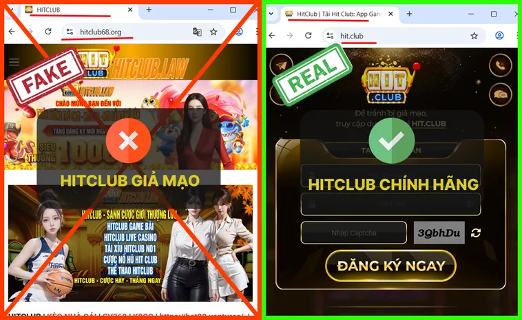 Review HitClub Giả Cách Phân Biệt Website Thật Giả Cực Dễ 2 Trang chủ Hit.Club thật sử dụng HTTPS và hiện ổ khóa bảo mật, còn trang giả Hit.Club đôi khi chỉ HTTP.